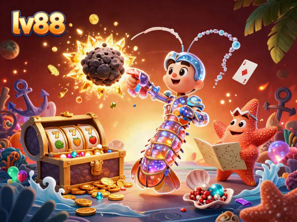 Experience the excitement of lv88 as the galactic samurai unleashes treasure in a bustling casino.