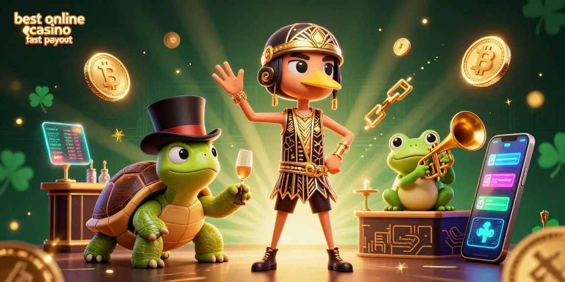 Engage with the best online casino fast payout options illustrated in a vibrant casino scene.