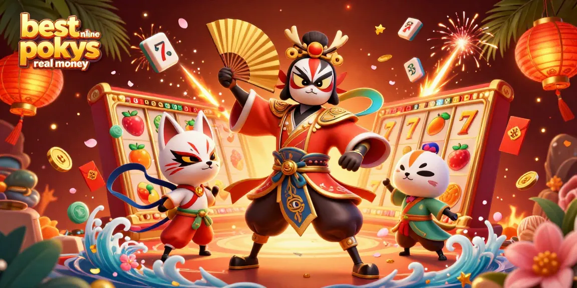 Experience the thrill of the best online pokies real money with an exciting 3D casino illustration featuring vibrant elements.